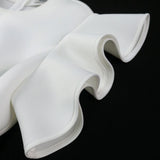 Fongt Wedding Lotus Leaf-Side Dress Light Mesh Splicing Meat Cover Mid-Stolen Dress Dresses