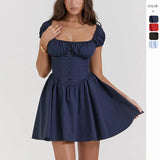 Fongt And Summer New Sweet And Spicy Women Decorate Hottie Small Dress Bubble Sleeve Square Dress Dress Women 2026