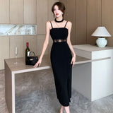 Fongt Autumn Temperament New Lace Open-Shirt Jacket Top + Sling Bottom Dress Two-Piece