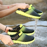 Summer Beach Sandals Men And Women Clogs Shoes Beach Slippers Mesh Breathable Men Slippers Sandals Couple Zapatos Hombre-Outfit