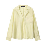 Fongt New Fashion Temperament Women's Embroidered Pocket Shirt 4786079