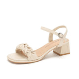 Fongt New 2023 Summer Thick Heel Sandals For Women To Wear A Soft Bottom With A Fairy