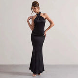 Fongt Neck Evening Dress Fashion Temperament Dress Dress Wish Banquet Fashion Party Dress