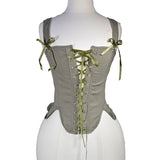 Fongt Autumn Women's New Fashioned Fish Bone Waist Corset With Sleeveless Sexy Dress