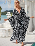 Fongt Robe Beach Coat Beach Vacation Sunscreen Long Dress Bikini Blouse Swimsuit Over A