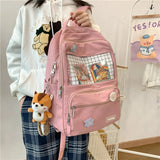 ITA Backpack Waterproof Nylon for Women Laptop Ladies Cute Female Rucksack Kawaii Student Men Transparent School