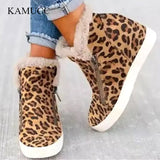 Plus Size 35-43 New Fashion Women Snow Boots Comfortable Winter Warm Casual Zipper Platform Suede Punk Shoes Woman