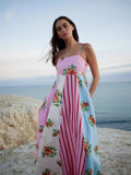 Fongt Years New Sling Graffiti Print Large Hem Dress-88245-Outfit