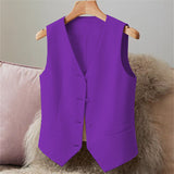Fongt Suit Vest Young Vest Spring And Autumn New Repair Women Black Short Female Horse Clip Small