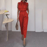 Fongt Summer New Personalized Shoulder System Thin Belt Belt Decorative Pants Set