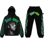 Fongt Men's And Women's Sp5der Spider Web Set 555555 Sportswear Sweater Jogging Pants