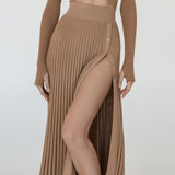 Fongt And Winter 2023 Explosion Of The Hobling Sweater 100 Folded Skirt Tied With Woolen Suit