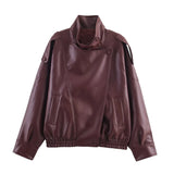 Fongt Women's Explosive Fashion Leather Jacket Jacket