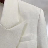 QUALITY Newest 2023 Baroque Designer Blazer Jacket Women's Classic Metal Lion Buttons Double Breasted Slim Fitting