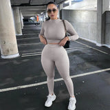 Fongt # 2025 Autumn And Winter New Women's Casual Two-Sleeves Of Sleeves Of Long Sleeve Sports Set