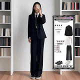 Fongt Dress Women College Students Casual Suit Jacket Interview Suit Suit Suit Women's Cushion Shoulder Suit Suit Suit Suit Suit Suit Suit Suit Suit