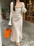 Fongt Xixi 2025 Summer Dress New High-Rise Thin Temperament Sling Dress High-End Long Dress Women 88257