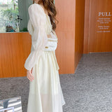 Sleeve Dress Women High Waist Sexy Backless Elegant Spring Autumn Female Vestidos Square Collar Stylish Leisure