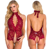 Sex Pajamas Tightening Screen Slings With Joint Underwear Lace Hanging Neck Large Code Mesh Set
