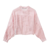 Fongt Women's Pink Folding Decoration Romantic Style Shirt 6318