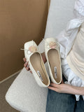 Fongt Children With Skirt 2025 New Niche Bows Shallow Flat And Mary Jane Shoes