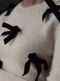 Fongt Long-Sleeved Autumn And Winter Sweater Female Burst 2024 Solid Color Long Plush Jacket Knitting