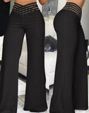 Belt High Waist Casual Straight Loose Trousers