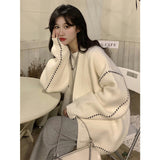 Fongt Sweater Cardigan Jacket Women's Autumn And Winter 2025 New Gentle Wind Niche Long Top Knitwear Jersey