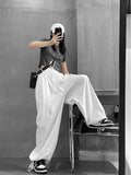 Harajuku Jogging Sweatpants Women Korean Style Loose White Sports Pants Oversize Kpop Black Joggers Wide Leg Trousers