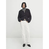 Fongt The Autumn Of 2025, The New Women's Button Trim Yarn Knitted Round Collar Women's Coat