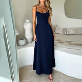 Fongt Summer New Women's Elegant Sexy T-Shirt With A-Word Sling Dress