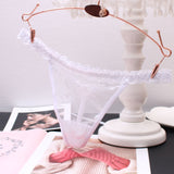 Fongt Trousers Female Lace Sexy Transparent Scarless Temptation Solid Color Trousers Hot Mesh Low-Waisted Tpants