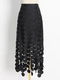 Fongt 2024 New Fashion Retro Style Embroidered Tassel Skirt-Outfit
