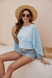 Fongt Shein Women's Shawl Round Collar Loose Personality Chiffon Shirt