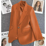 Fongt Suit Jacket Female 2024 Spring And Autumn New Small Figure A Button Fashion Trend Versatile Temperament Suit-Outfit