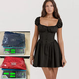 Fongt And Summer New Sweet And Spicy Women Decorate Hottie Small Dress Bubble Sleeve Square Dress Dress Women 2026