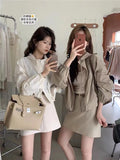 Hooded Sunscreen Coat Female Thin 2024 New Small Burst Casual Joker Short Blazer-Outfit