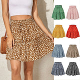 High Waist Vacation Fashion Printed Small Floral Short