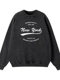 Fongt Autumn And Winter New Pure Cotton Water Wash Old Sweater Women In Batik Retro Print Top Lady