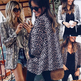 Hot Style Autumn / Winter 2023 Sexy Snake Leopard Print Long Sleeve Jacket Women's LQ6690-Outfit