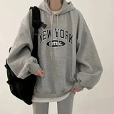 Vintage Letter Printed Oversized Hoodie-Outfit