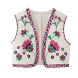 Fongt Embroidered Open Tao 2025 Vest National Style Summer Multi-Color Vest Women's Clothing
