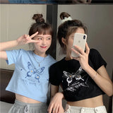 Fongt Sister Wear Short Short-Sleeved T-Shirt Female 2024 Summer New Korean Version Of The Student