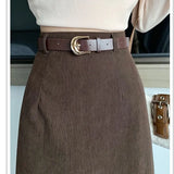 Fongt New Autumn And Winter Port Style Retro Skirt Thicker Wicked Skirt Long Bag Hip Skirt Open Skirt
