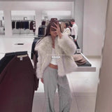 Fongt Fever Imitation Fox Fur Coat Women's Short-Sleeved Fur Coat