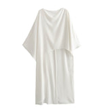 Fongt Collarless Short Suit Jacket Asymmetric Cloak Shirt High-Rise Straight Trousers Suit Woman