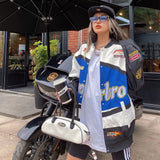 women's jacket spring 2022 Oversized Woman Baseball Women's spring Jacket Long Sleeve Bomber Jackets Letter Print Casual