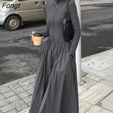 New Women Elegant Midi A Line Turtleneck Dress Female Vestdios Office Lady Bodycon Fashion Slim