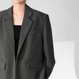 Fongt And Autumn Thin Gray Blazer Female Senior Design Sense Small Korean Version Of Casual Small Suit Tide