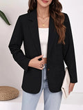 Fongt Wish Spring And Autumn Fashion Splicing Collar Repair Cardigan Temperament Blazer